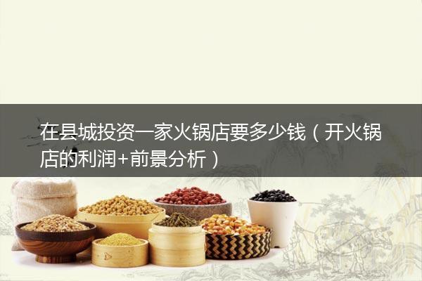 在縣城投資一家火鍋店要多少錢（開火鍋店的利潤+前景分析）